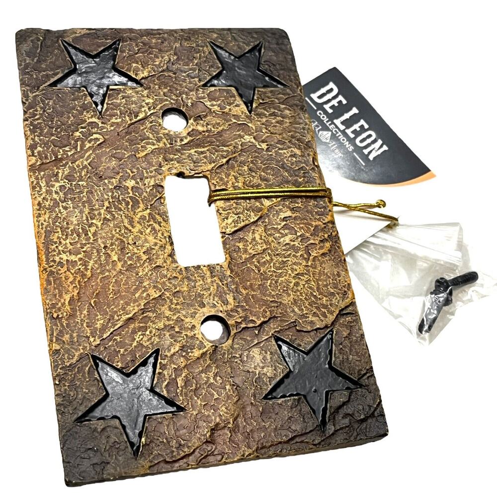 Western Stars Light Switch Cover Single Switch Cabin Lodge Horse Ranch & Screws